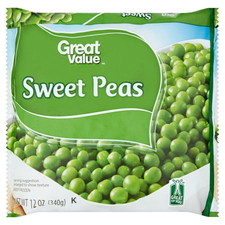 Great Value Sweet Peas, 12 oz, Bag (Frozen)