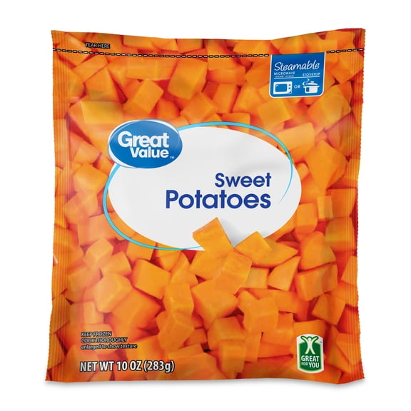 Great Value Diced Sweet Potatoes, 10 oz (Frozen)