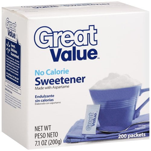 Great Value Sweetener with Aspartame, No Calorie, 7.1 oz