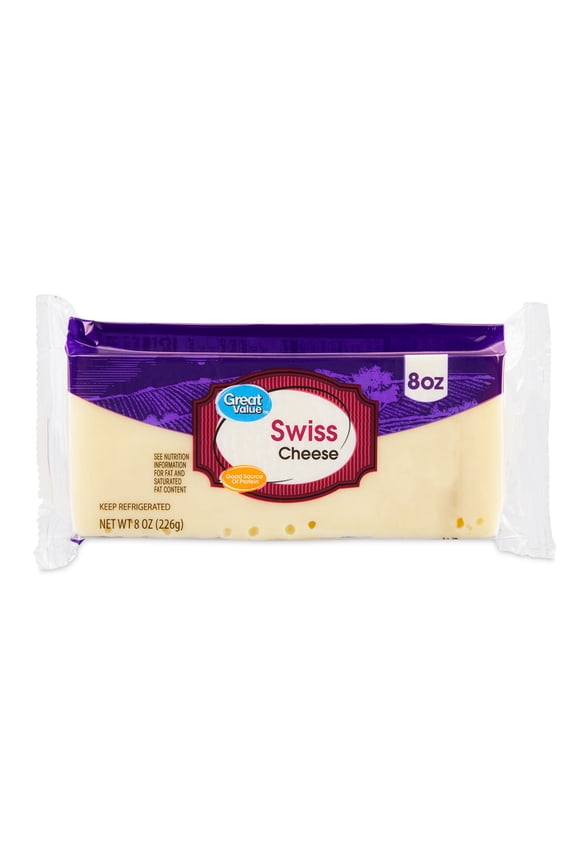 Swiss Block Cheese, 8 oz Chunk