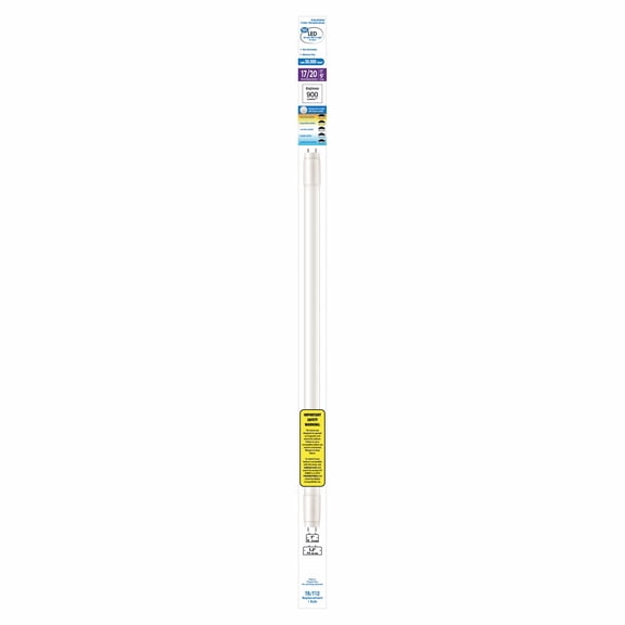 Great Value T8/T12 LED 9W (20W Equivalent) 24-Inch Adjustable Color Temperature G13 Base Replacement Light Bulb, Non-Dimmable