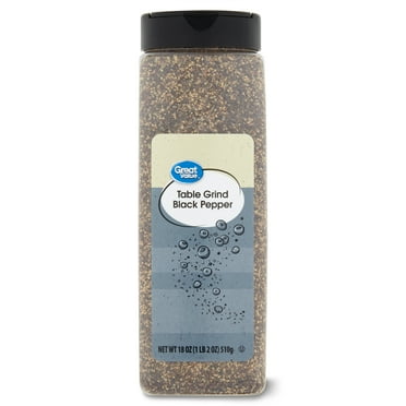 Great Value Table Ground Black Pepper, 18 oz