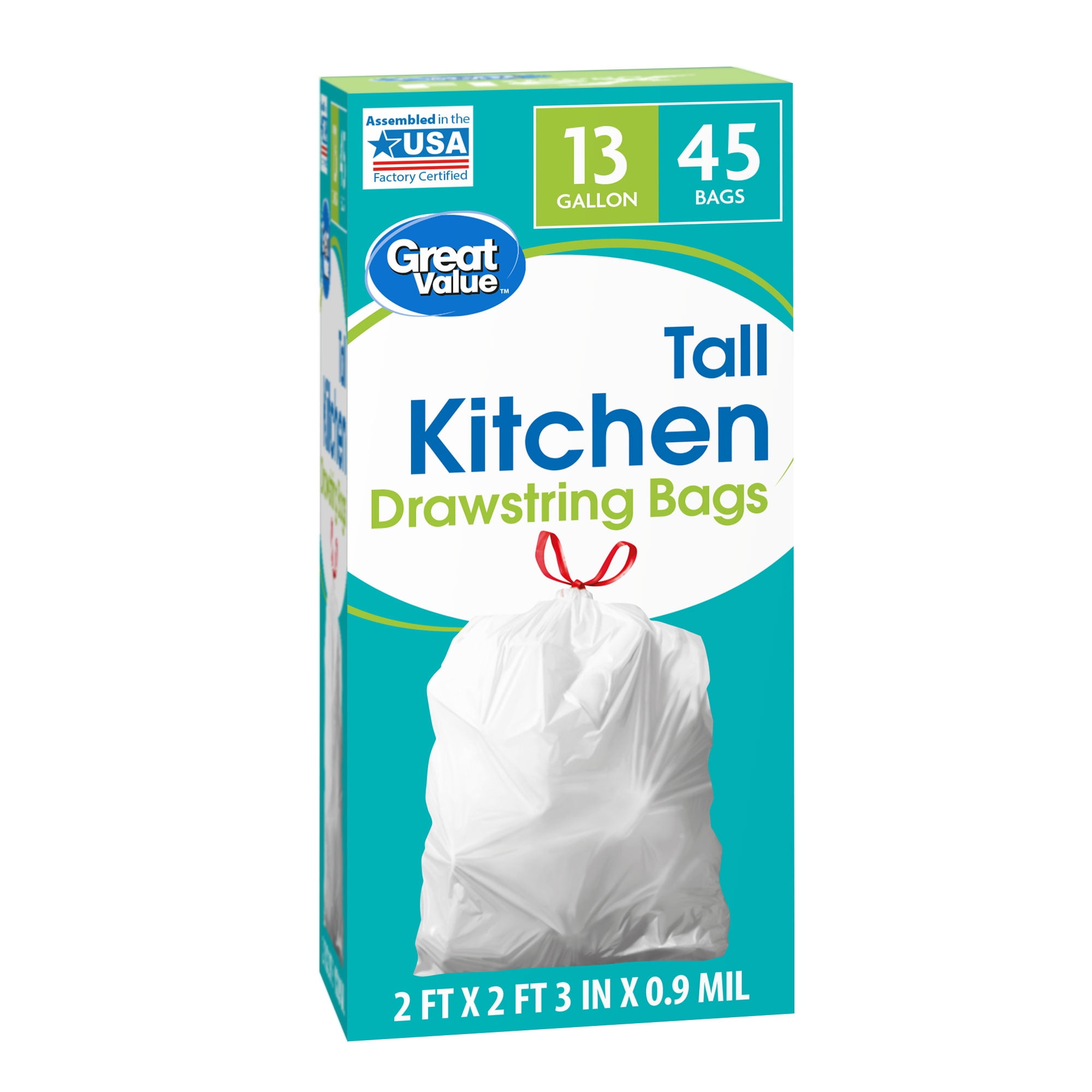 Innovaze 13 Gallons Plastic Trash Bags - 45 Count
