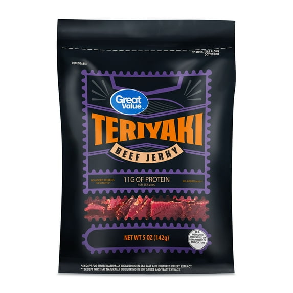Great Value Teriyaki Beef Jerky, 5 oz