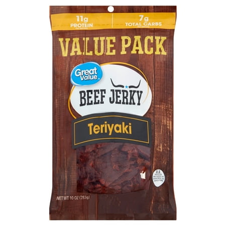 Great Value Teriyaki Beef Jerky Value Pack, 10 oz