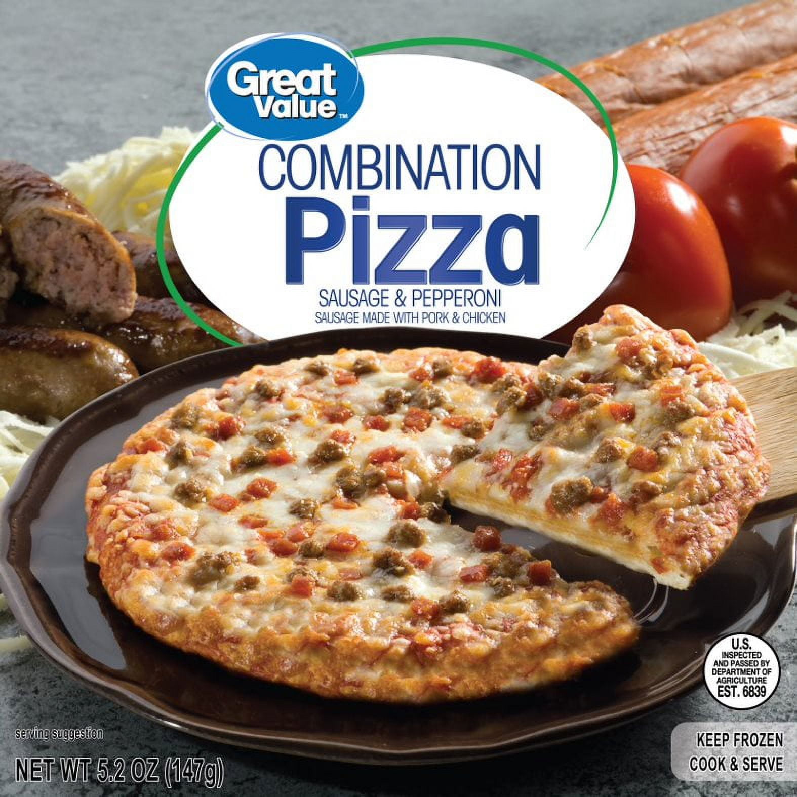 Great Value Thin Crust Combination Frozen Pizza