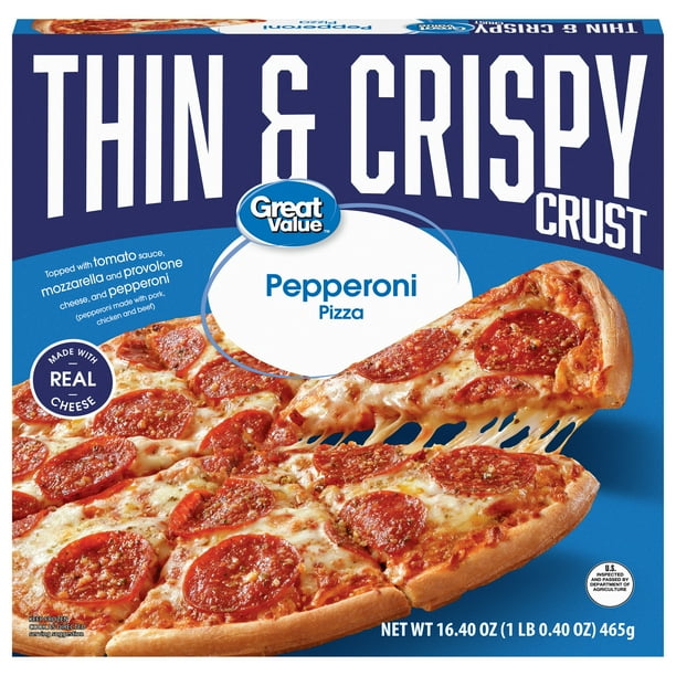 Great Value Thin Crust Pepperoni Frozen Pizza 16.4oz