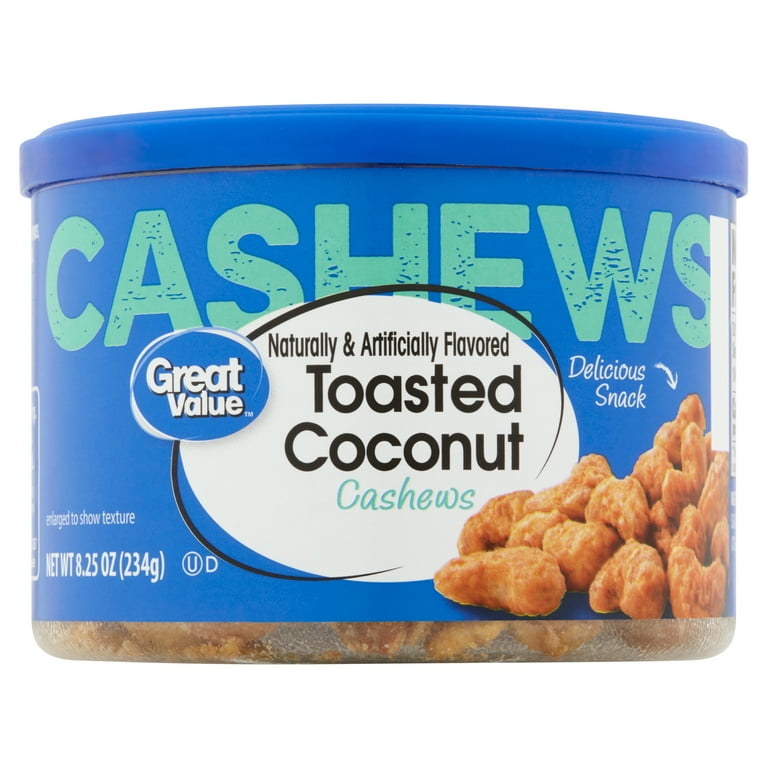 ☆☆☆COCOナッツ☆☆☆ Great Value Toasted Coconut Cashews, 8.25 oz snack with roasted