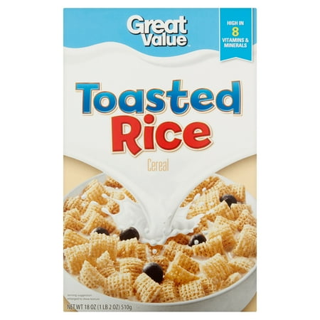 Great Value Toasted Rice Cereal, 18oz
