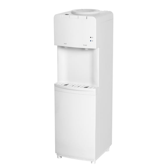 Great Value Top Loading Hot/Cold Temperature Water Dispenser, White Water Cooler