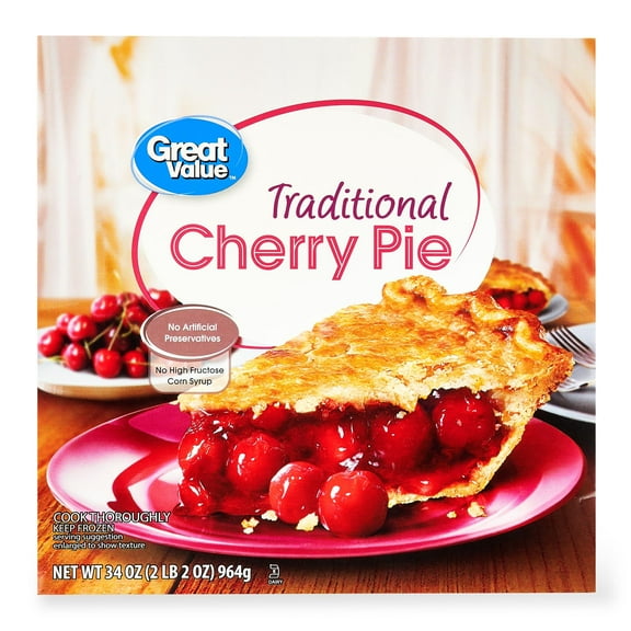 Great Value Traditional Cherry Pie, 34 oz (Frozen)