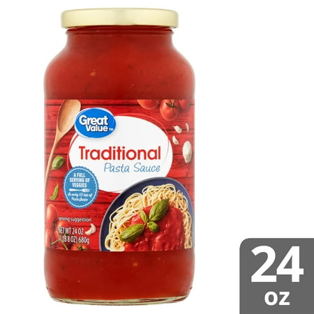 Great Value Traditional Pasta Sauce, 24 oz