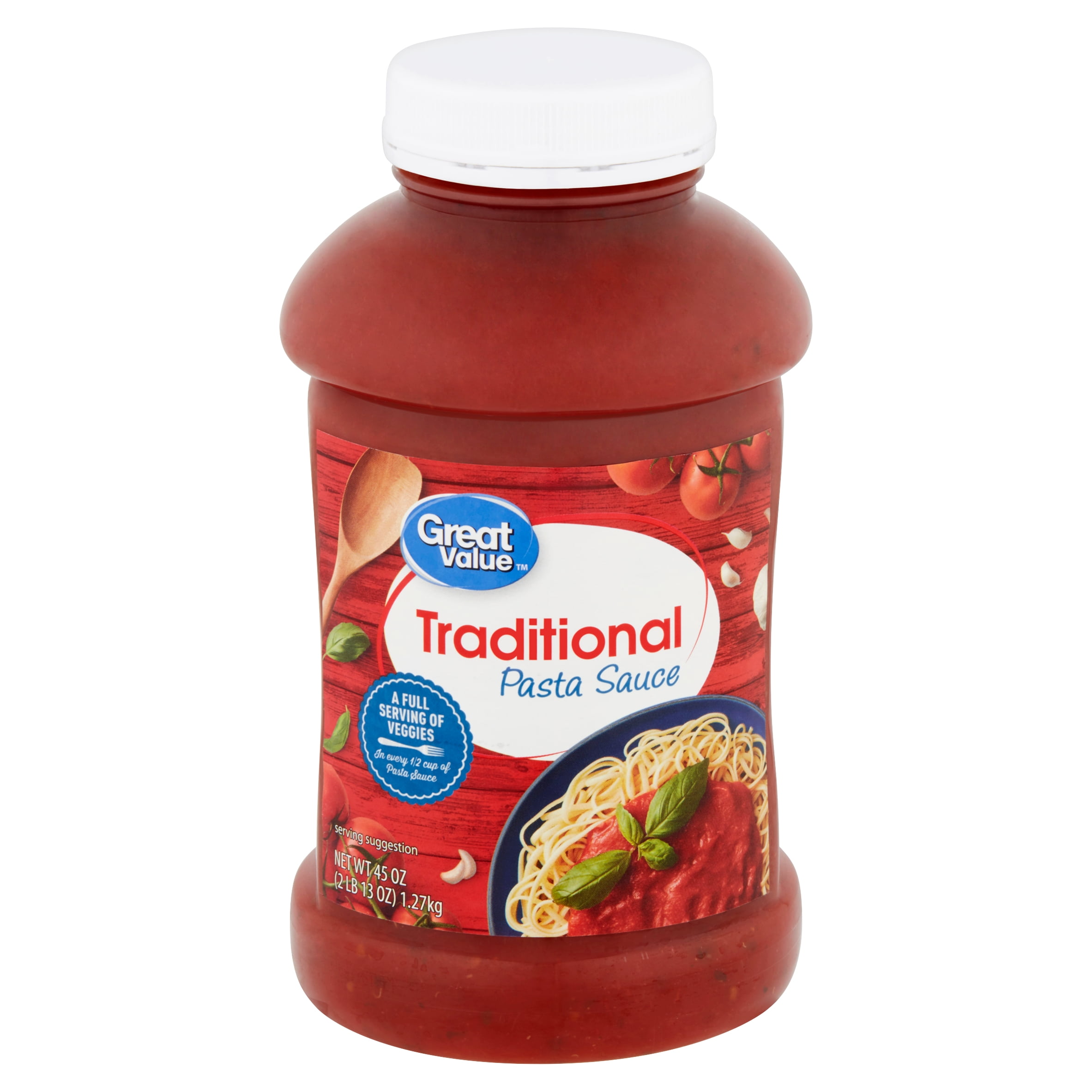 Great Value Traditional Pasta Sauce, 45 oz