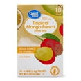 thumbnail image 1 of Great Value Tropical Mango Punch Drink Mix, 0.10 oz, 10 Count Packets, 1 of 8