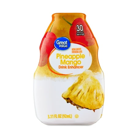 Great Value Tropical Pineapple Mango Drink Enhancer, 3.11 fl oz Bottle