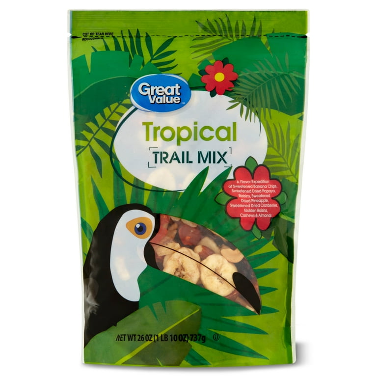 Great Value Tropical Trail Mix 26 oz with Banana Chips Dried