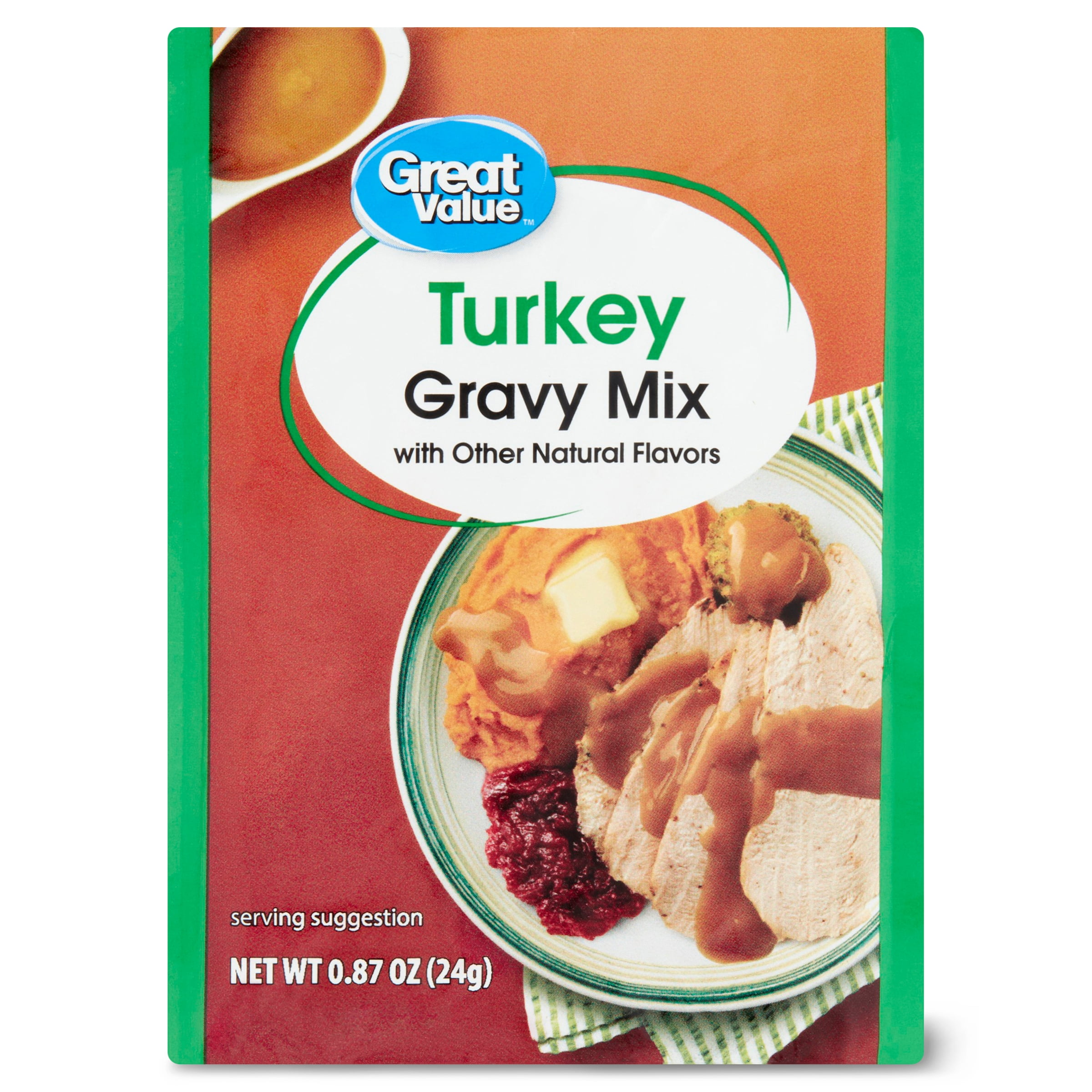 (2 pack) Great Value Turkey Gravy Mix, 0.87 oz
