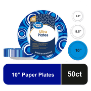 Great Value Ultra Paper Plates 10, 50 Count