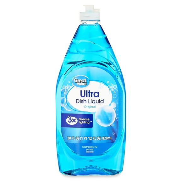 Great Value Ultra Dish Liquid, Original, 28 fl oz