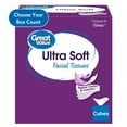 Great Value Ultra Soft 3Ply Cube Box Facial Tissues (75 Total Tissues)