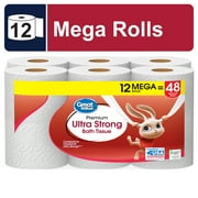 Great Value Ultra Strong 2-Ply Toilet Paper, 12 Mega Rolls, Compare to Charmin Ultra Strong