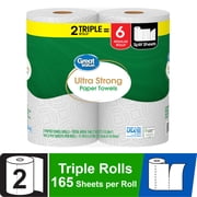 Great Value Ultra Strong Paper Towels, 2 Triple Rolls