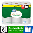 thumbnail image 1 of Great Value Ultra Strong Paper Towels, 6 Double Rolls, 1 of 10