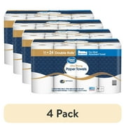 (4 pack) Great Value Ultra Strong Paper Towels, Split Sheets, 12 Double Rolls