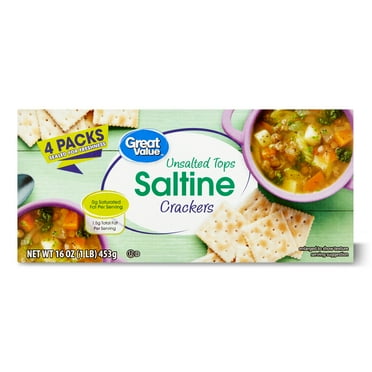 Great Value Unsalted Tops Saltine Crackers, 16 oz