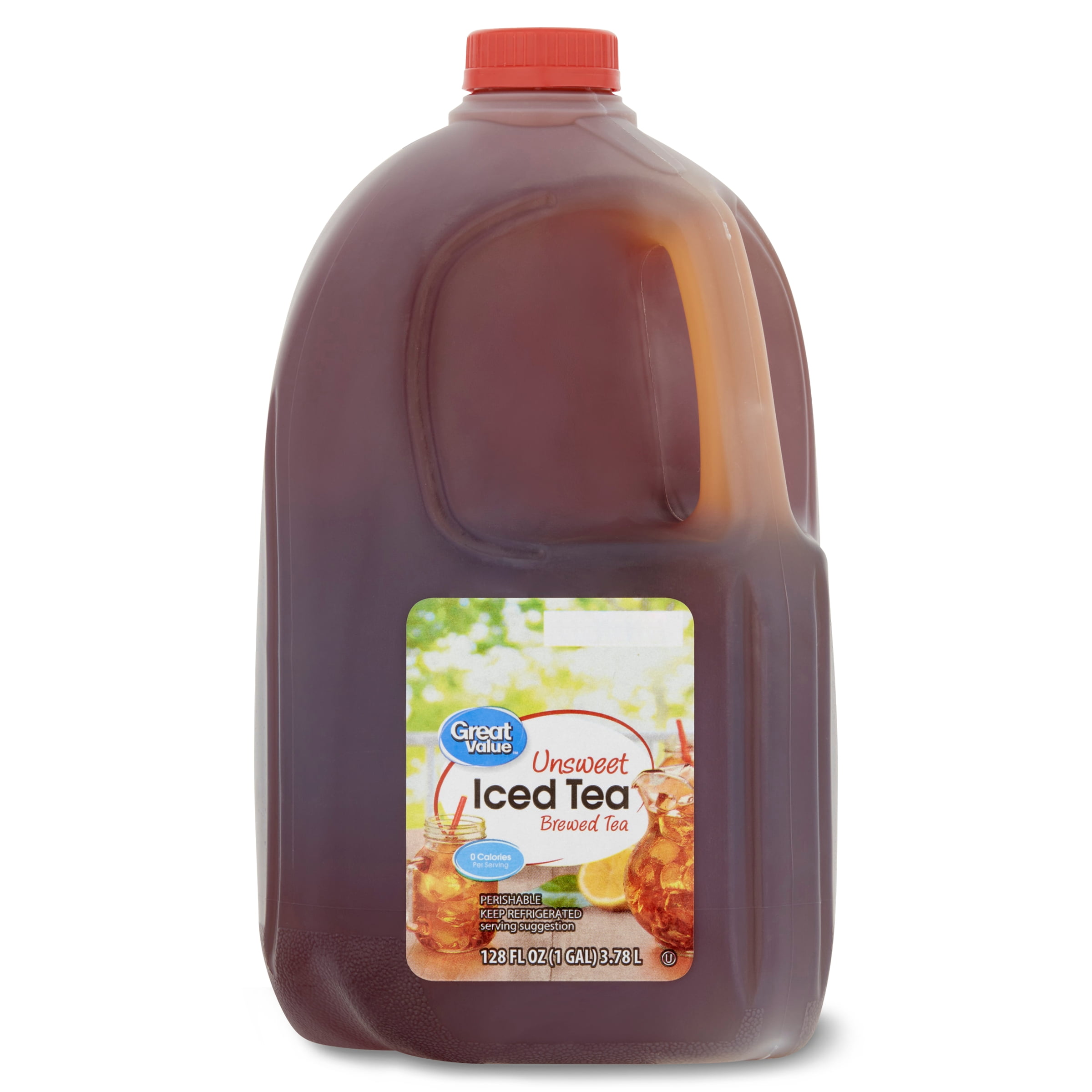 Great Value Unsweet Brewed Iced Tea, 128 fl oz Bottle