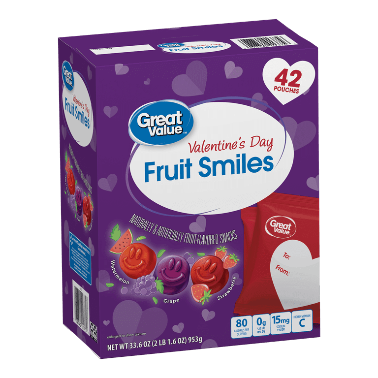 Great Value Original Fruit Smiles, Oz, 50 Count