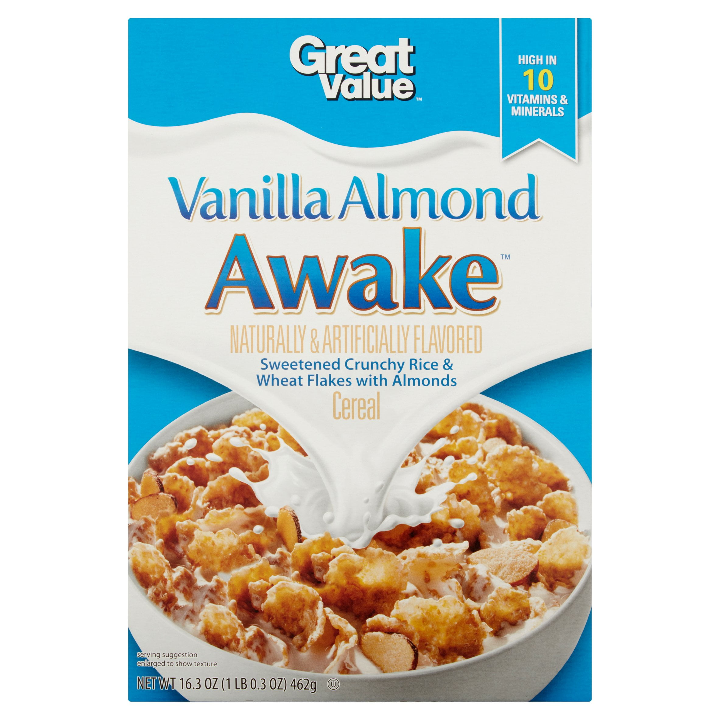 Great Value Vanilla Almond Awake Cereal, 16.3oz