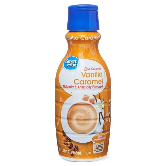 Great Value Vanilla Caramel Coffee Creamer, 32 fl oz