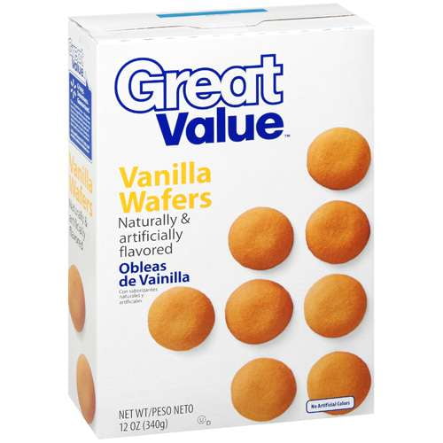 Great Value Vanilla Wafers, 12 Oz.