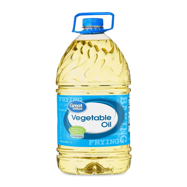 Great Value Vegetable Oil, 1 Gallon, Soybean Oil, Suitable for