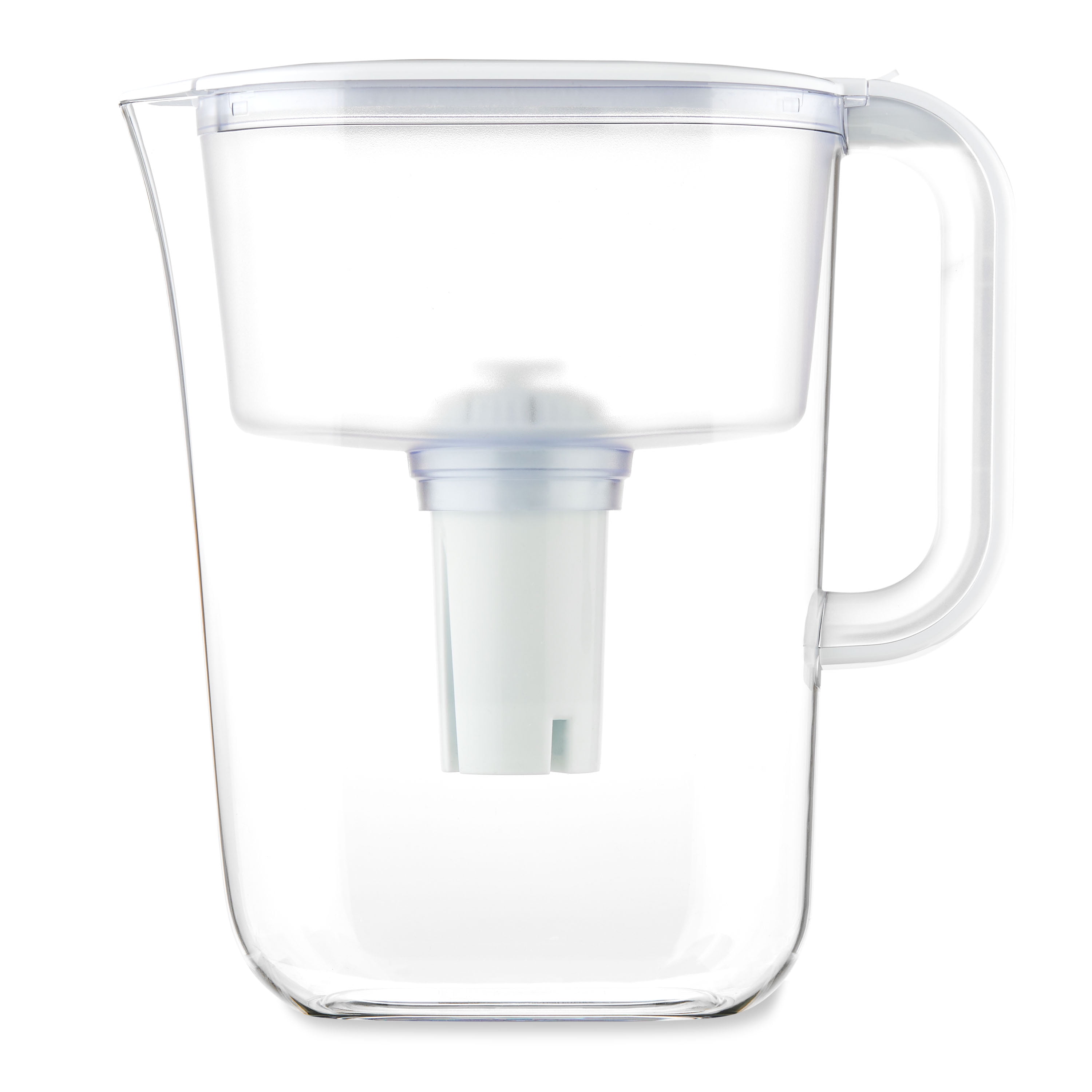 Great Value Water Filter Pitcher, BPA-Free, NSF Certified,7Cup Capacity, Digital Timer indicator,HS528N White
