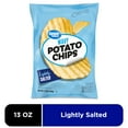thumbnail image 1 of Great Value Lightly Salted Wavy Potato Chips, 13 oz, 1 of 11