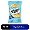 thumbnail image 1 of Great Value Lightly Salted Wavy Potato Chips, 7.5 oz, 1 of 9