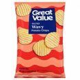 thumbnail image 1 of Great Value Salted Wavy Potato Chips, 7.75 oz, 1 of 11
