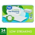 thumbnail image 1 of Great Value Low Streaking Wet Mopping Cloths, 24 Count, 1 of 13