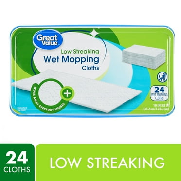 Great Value Wet Mopping Cloths, 24 Count