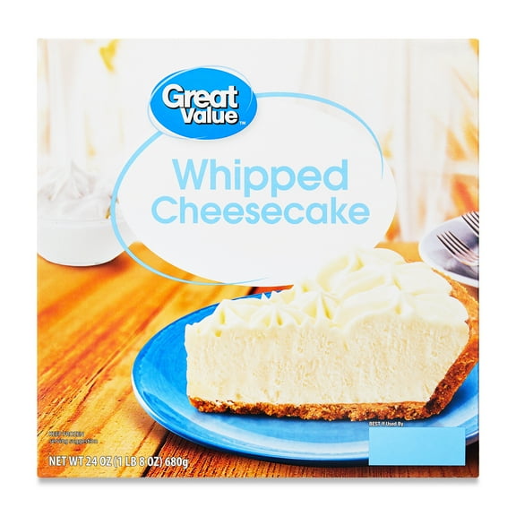 Great Value Whipped Cheesecake, Frozen Dessert, 24 oz (Thaw & Serve)