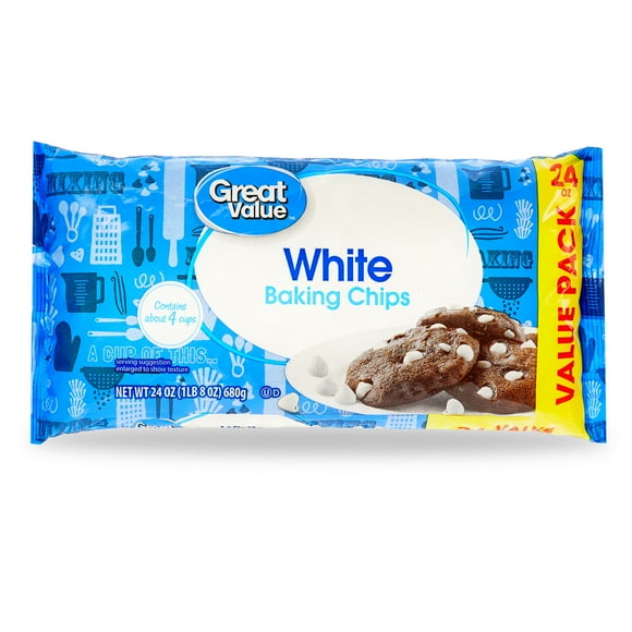 Great Value White Baking Chips, 24 oz