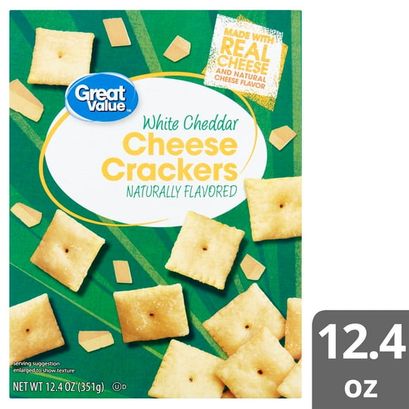 Great Value White Cheddar Cheese Crackers, 12.4 oz