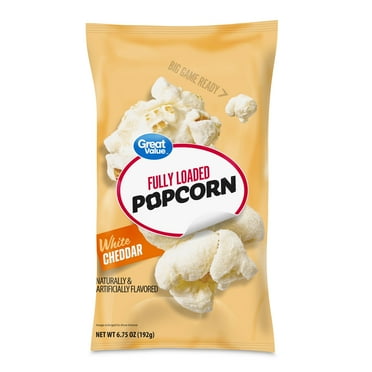 Great Value White Cheddar Fully Loaded Popcorn, 6.75 oz