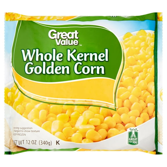 Great Value Whole Kernel Golden Corn, 12 oz (Frozen)