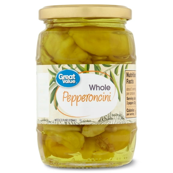Great Value Whole Pepperoncini, 12 fl oz