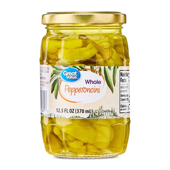 Great Value Whole Pepperoncini, 12 fl oz