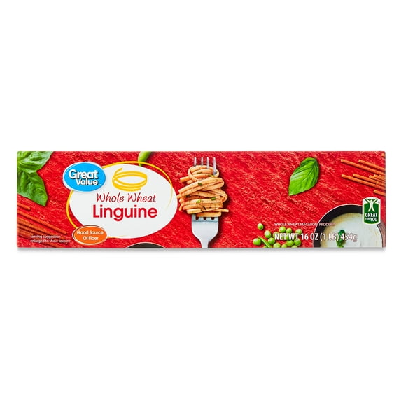 Great Value Whole Wheat Linguine, 16 oz