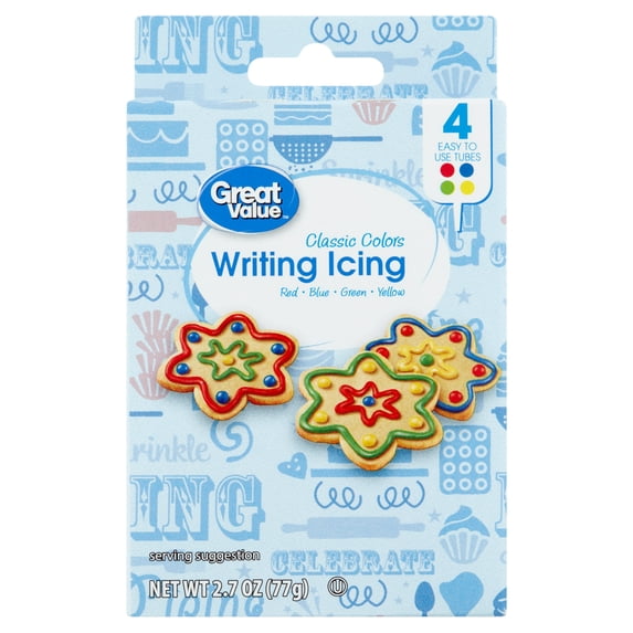 Great Value Writing Icing, Classic Multicolor, 2.7 oz